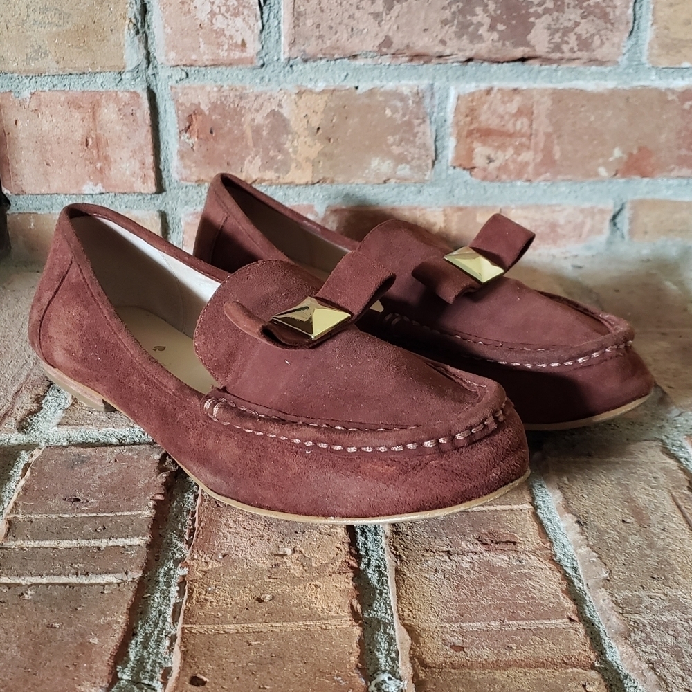 Kate Spade Brown Bow Loafers